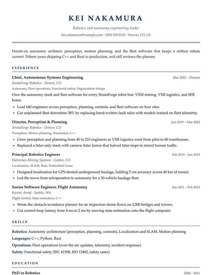 Kei Nakamura's resume in the Banker template.