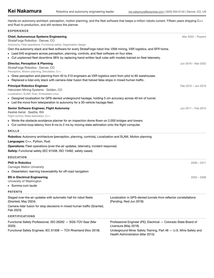 Kei Nakamura's resume in the Compact template.